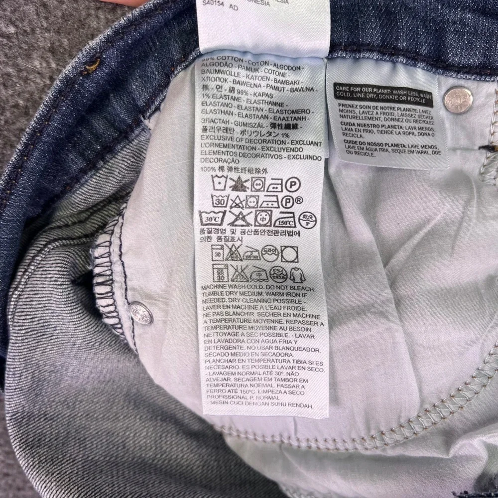 Levis 515 Jeans Womens Size 12 Long Dark Wash‎ Bootcut Stretch Denim Embellished